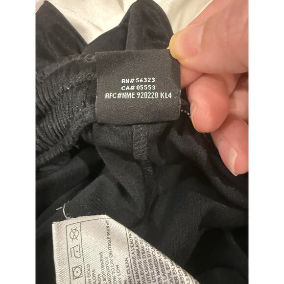 VTG Air Jordan Basketball Silky Shiny Dazzle Black White Shorts 1985/2005 - Picture 8 of 10